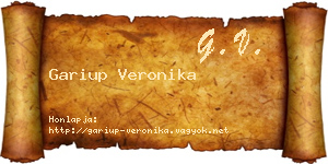 Gariup Veronika névjegykártya